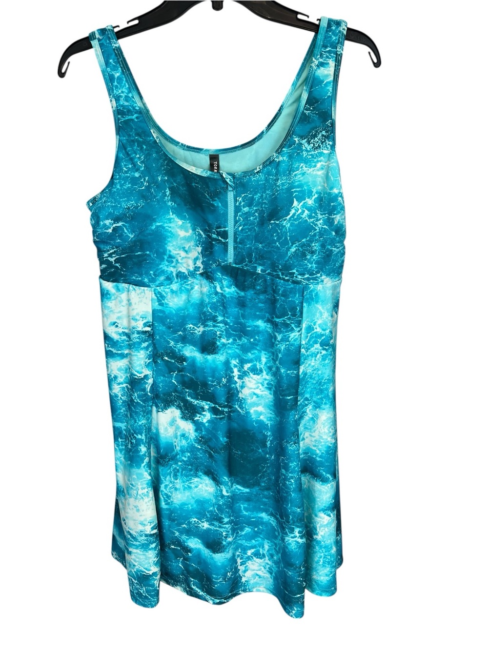 Torrid Wireless Long Zip-Front Swim Dress With Short Size 1X - Picture 4 of 14